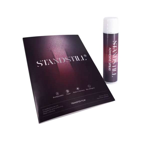 Doos met 25 StandStill-transferfolie en zelfklevende stencilspray