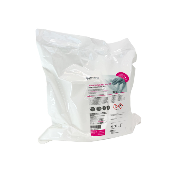 Unigloves Disinfectant Wipes Plus - Navulverpakking van 90 stuks
