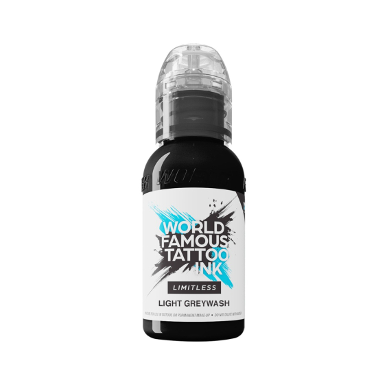 World Famous Limitless Tattoo Ink - Limitless Light Grey Wash 30ml