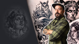Hoe je Athena en haar uil kunt tatoeëren, met Adrian Delargue 